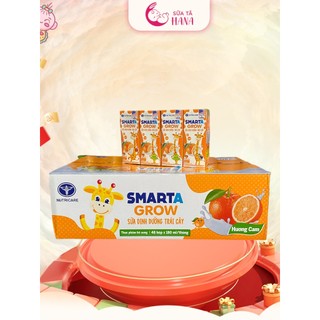 Thùng 48 hộp sữa trái cây Smarta Grow 180ml hương Dâu, Cam, Nho, trái cây nhiệt đới.