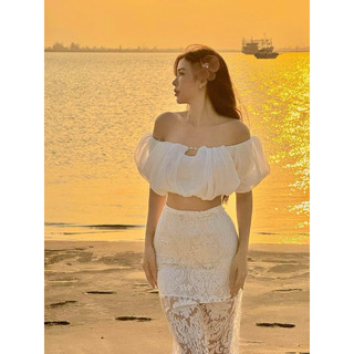 Set váy ren trễ vai 𝐀𝐒𝐇𝐘𝐋𝐄𝐘