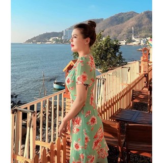 đầm von lụa vạt xéo