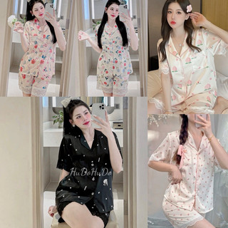 Bộ lụa latin mềm mịn phối ren đẹp chuẩn vải đẹp đồ bộ hudo quần đùi