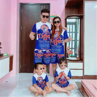 XẢ LỖ Bộ quần áo thể thao nam bộ đồ nam thun lạnh - bộ đồ nam BIA TIGER XANH C