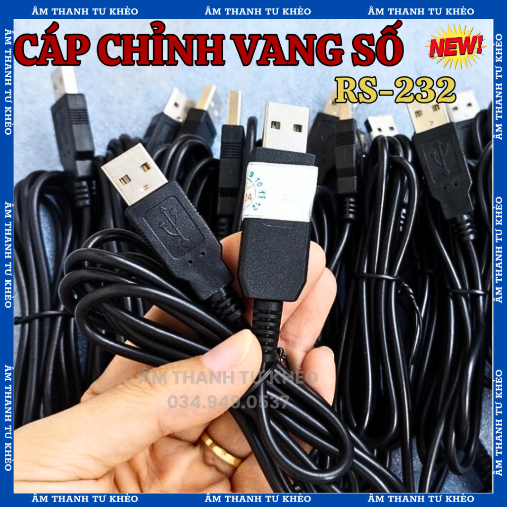 Cáp rs232, dây chỉnh vang số các dòng X3, X5, X6, X7, X8, X9, X10, X12...và các dòng vang dùng cổng kết nối 232