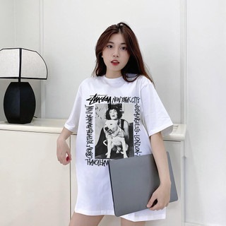 Áo thun Unisex tay lỡ form rộng, áo phông nam nữ Freesize 45-70kg  vải Cotton cao cấp tay lửng OB1001