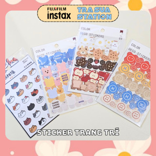 Sticker hình dán các mẫu hoạt hình dễ thương trang trí máy ảnh, sổ tay nhiều mẫu đa dạng