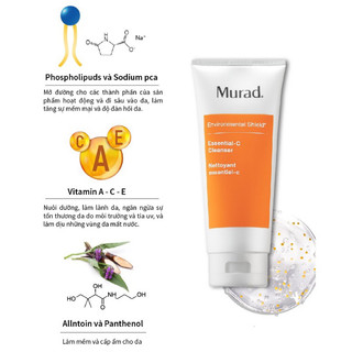SỮA RỬA MẶT MURAD  ENVIRONMENTAL ESSENTIAL-C 60ML (BILL US)