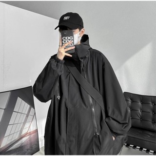 Áo Khoác Gió Nam Nữ 2 khóa ngực NAD Unisex 2 Lớp Chống Nước Chống Bụi Form Rộng Nhiều Khóa AG5