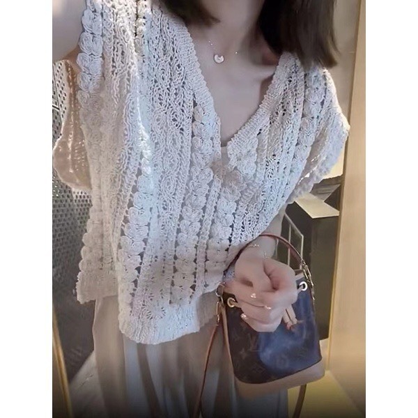 Áo Lưới Dệt Kim, Áo Sát Nách Cổ Tay Cánh Dơi Phối Áo 2 Dây Đi Biển Mùa Hè Phong Cách Vintage Hot Trend 2024 Nanganhchuye | BigBuy360 - bigbuy360.vn