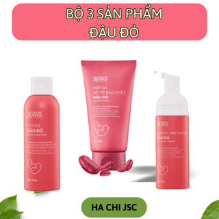 Combo Mặt Nạ Tẩy Tế Bào Chết Đậu Đỏ Việt Nam 2in1 Cỏ Cây Hoa Lá, Cấp Ẩm Dưỡng Da Trắng Mịn - 150g