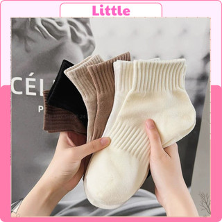 Tất Cổ Ngắn Nam Nữ 5 Màu Phong Cách Hàn Quốc Chất Liệu Cotton