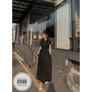 Bigsize đầm thun tay ngắn d1080
