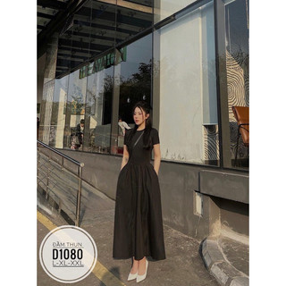 BIGSIZE Đầm thun tay ngắn D1080