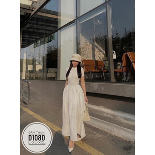 BIGSIZE Đầm thun tay ngắn D1080