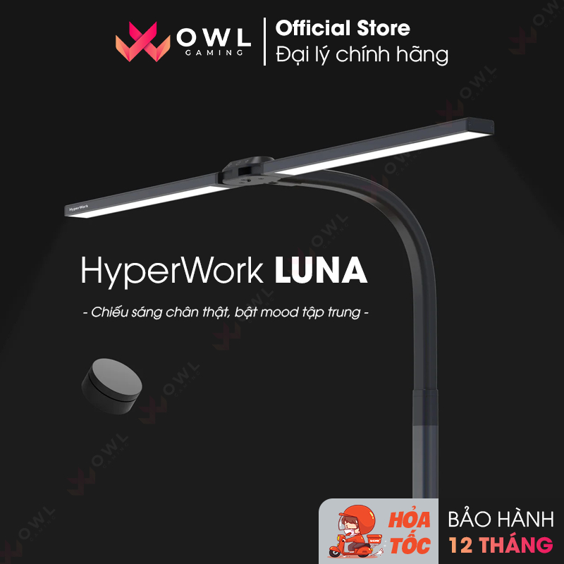 Đèn kẹp bàn LED HyperWork Luna - HPW DL01 (Hàng chính hãng)