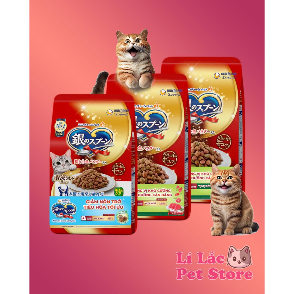 Thức ăn hạt cho mèo mọi lứa tuổi Silver Spoon