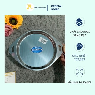Dĩa Chảo, Chảo Ốp La Chiên Trứng Inox Nhỏ,Lớn Mta-Mart Dễ Vệ Sinh, Dày Dặn, Sáng Bóng