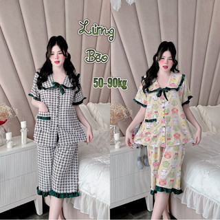 Đồ bộ Lửng bèo bigsize 50-100kg kiểu dáng tiểu thư