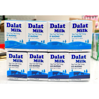 Lốc 4 Hộp Sữa Tươi Tiệt Trùng Dalat Milk 110ml