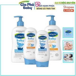 Sữa tắm gội Cetaphil Baby Wash & Shampoo 230ml  và  400ml  Hàng chính hãng