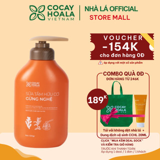 Sữa Tắm Thảo Dược Hữu Cơ Gừng Nghệ Cỏ Cây Hoa Lá 500g-TẠM BIỆT MỤN LƯNG