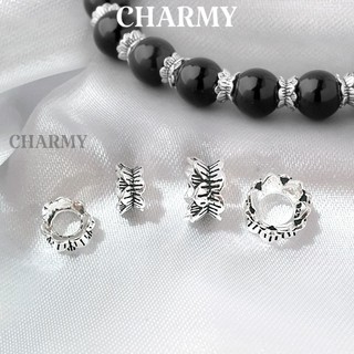 Charm bạc chặn đài hoa sen đôi C431, Bạc 925 - Charmy