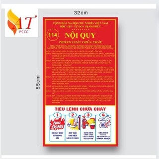 Bộ Nội quy tiêu lệnh PCCC bằng mica