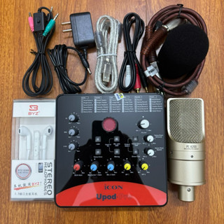 Bộ Mic Thu Âm Mic Takstar PC K200 bản 2024 Và Sound Card ICON UPOD PRO kèm đầy đủ phụ kiện dây kết nối , tai nghe