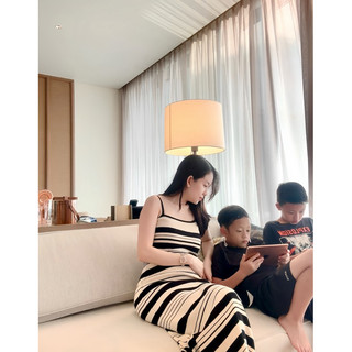 Váy 2 dây maxi KẺ NGANG - ALISA