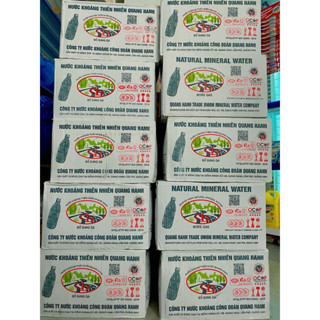  1 Thùng Nước khoáng quang hanh có ga - nước khoáng mặn thùng 20 chai 