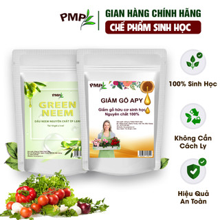 Combo Dầu Green Neem  & Giấm Gỗ Sinh Học APY PMP  Bảo Vệ Bộ Lá Cho Cây