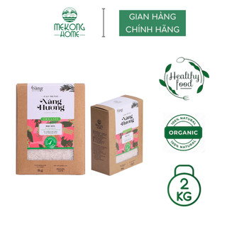 Gạo trắng Mekong Home 100% Organic, gạo chuẩn vị Nàng Hương, dẻo, thơm, mùi ngọt nhẹ - 2kg