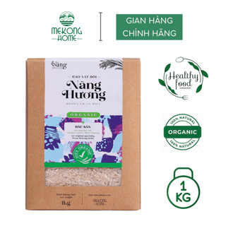 Gạo xát dối Mekong Home 100% Organic, gạo chuẩn vị Nàng Hương, ngọt, thơm, giữ trọn lớp cám - 1kg