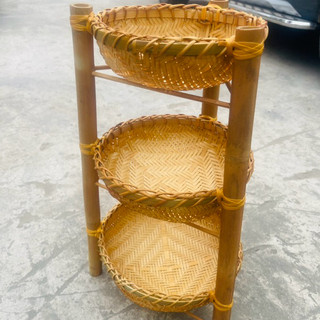Kệ tre 3 tầng Rổ mini đa năng