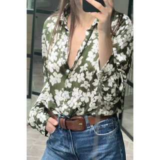 Áo ZARA chiffon voan hoa cúc họa mi xinh xắn AH7DXG44N10