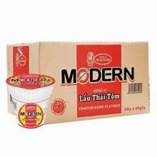 Thùng 24 ly mì modern vị lẩu thái 67g date xa