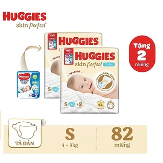 Combo Tã Dán Sơ Sinh Huggies S54+6/S80+2 Miếng (Mẫu Mới)