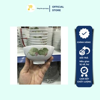 Bộ 10 bát chén ăn cơm,chén cơm ck 3014 mta-mart, men sứ trắng, mẫu mã đẹp