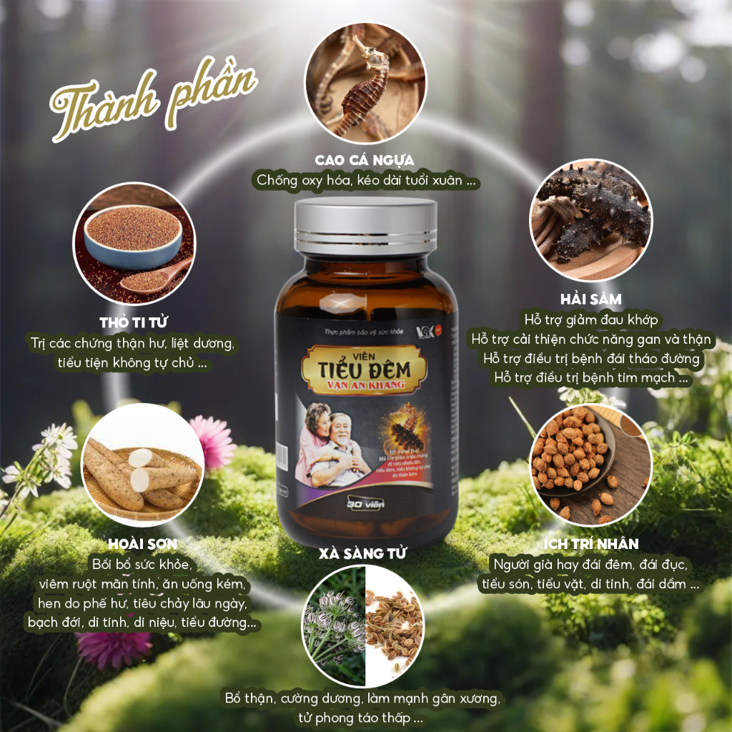 Viên Uống Hỗ Trợ Giảm Triệu Chứng Đi Tiểu Nhiều Lần, Tiểu Đêm Do Thận Yếu