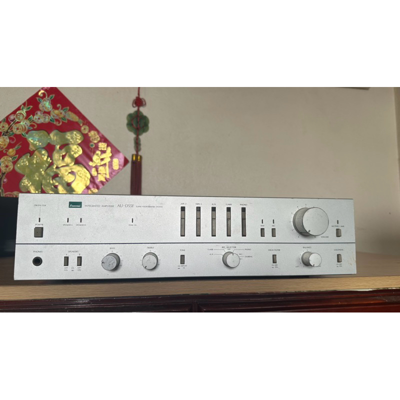 AMPLY SANSUI D55F ông hoàng nhạc xưa- hàng nội địa 110v 130w (sx 1981) , hàng cũ đẹp thanh lý dùng t
