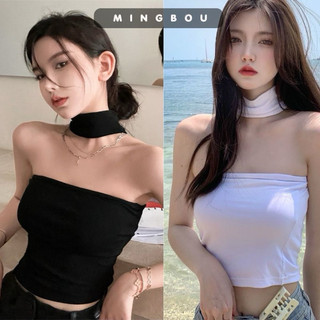 Áo ống quây nữ phối chocker cực xinh p34