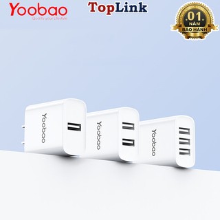 Củ Sạc Nhanh Cổng USB Yoobao 2 Cổng USB 10w - 3 Cổng USB 17w Sạc Nhanh 5V - 2.1A