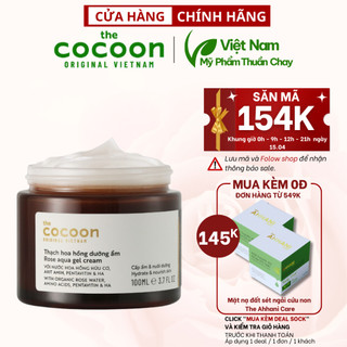 Thạch hoa hồng dưỡng ẩm cocoon 100ml (kem dưỡng ẩm) - Mỹ phẩm thuần chay Việt Nam