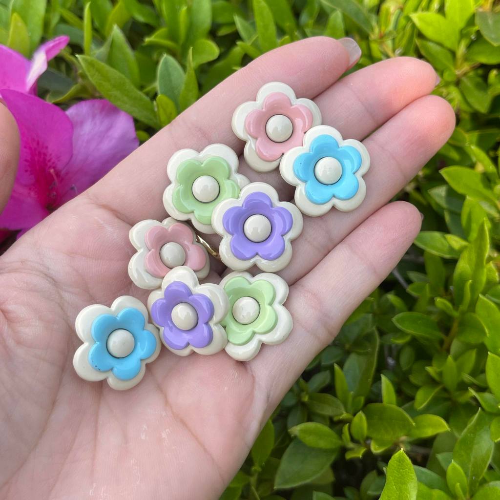 Nút Kiểu Hoa Màu 5 Cánh ( 4cái )