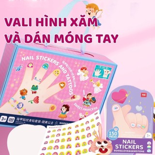 Đồ Chơi Hình Xăm Và Dán Móng Tay Nail Stickers And Tattoos TOI Cho Bé Gái Bé Trai Từ 3 Tuổi