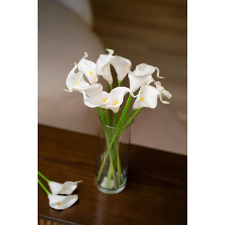 Hoa Calla LiLy nhí 35cm mô phỏng giống thật xinh xắn dùng trong trang trí tiệc cưới cô dâu, nội thất