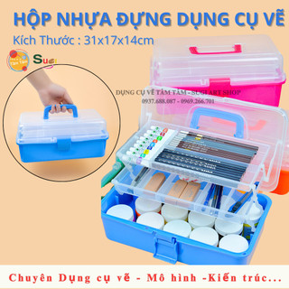 Hộp nhựa đựng dụng cụ vẽ
