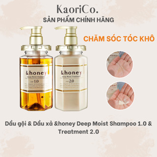   Tóc khô  Dầu gội & dầu xả hữu cơ Organic dưỡng ẩm mềm mượt &honey ViCREA Deep Moist Nhật Bản 440ml 