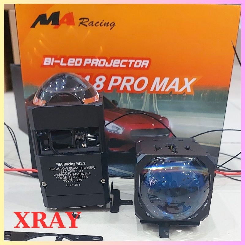 Đèn bi pha 1.8 - Ma Racing( Kèm nguồn 3 relay tích hợp mạch passing) Có ốc pat gắn, tặng gen co nhiệt chống nước