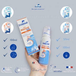 Xịt muối biển cá heo vàng và cá heo cam cho bé Sterimar Pháp 100ml