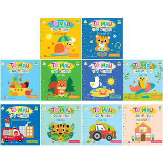 Sách - Combo 10c Tủ sách sáng tạo Tô màu ngộ nghĩnh