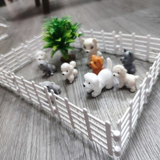 Hàng rào trắng lắp ghép mô hình dài 9cm đồ chơi mô hình nhà búp bê
